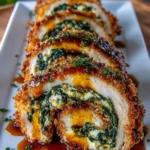 Crispy Baked Chicken Rolls Stuffed